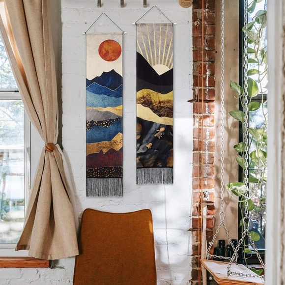 Rustic Mountain Sunset Landscape Decor/Wall Twin Wall/Dorm/Bedroom Vintage Art - Picture 3 of 10